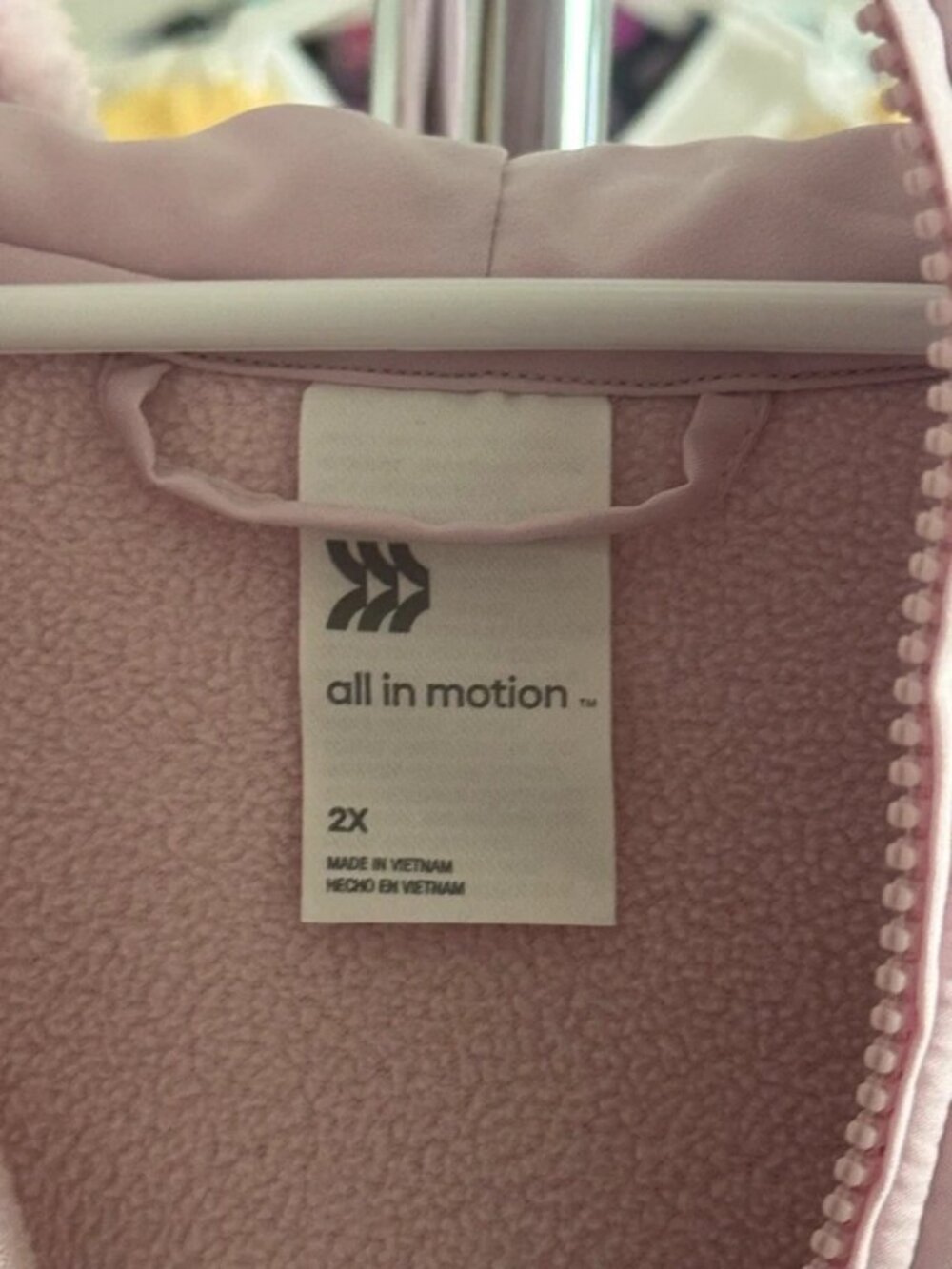 All in Motion Sherpa Full-Zip Hooded Jacket Women's 2X Pink (R-003)